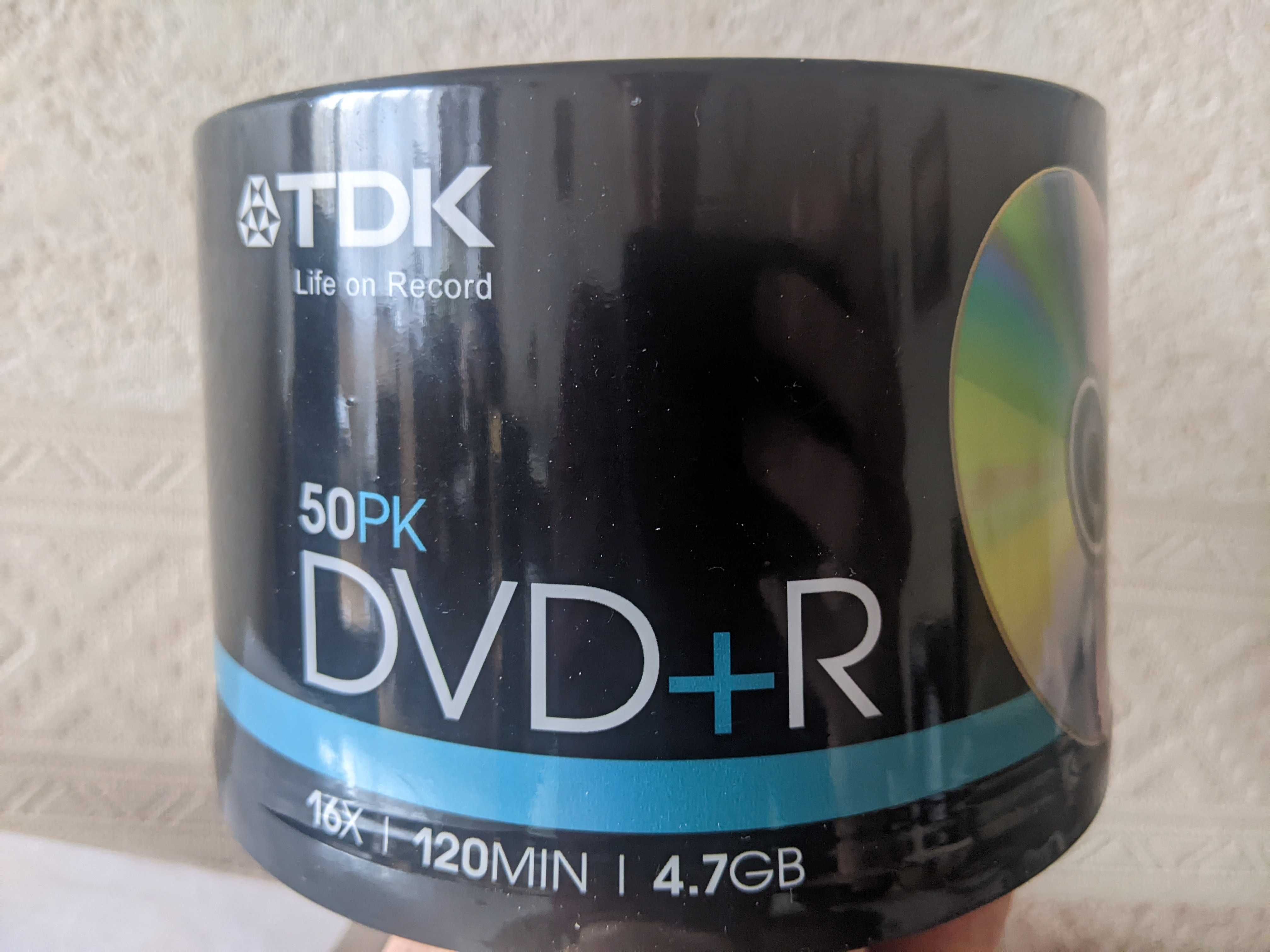 DVD+R диски 4.7 GB 16X, комплект 50 шт