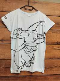 błękitny T-shirt ze słonikiem Dumbo.