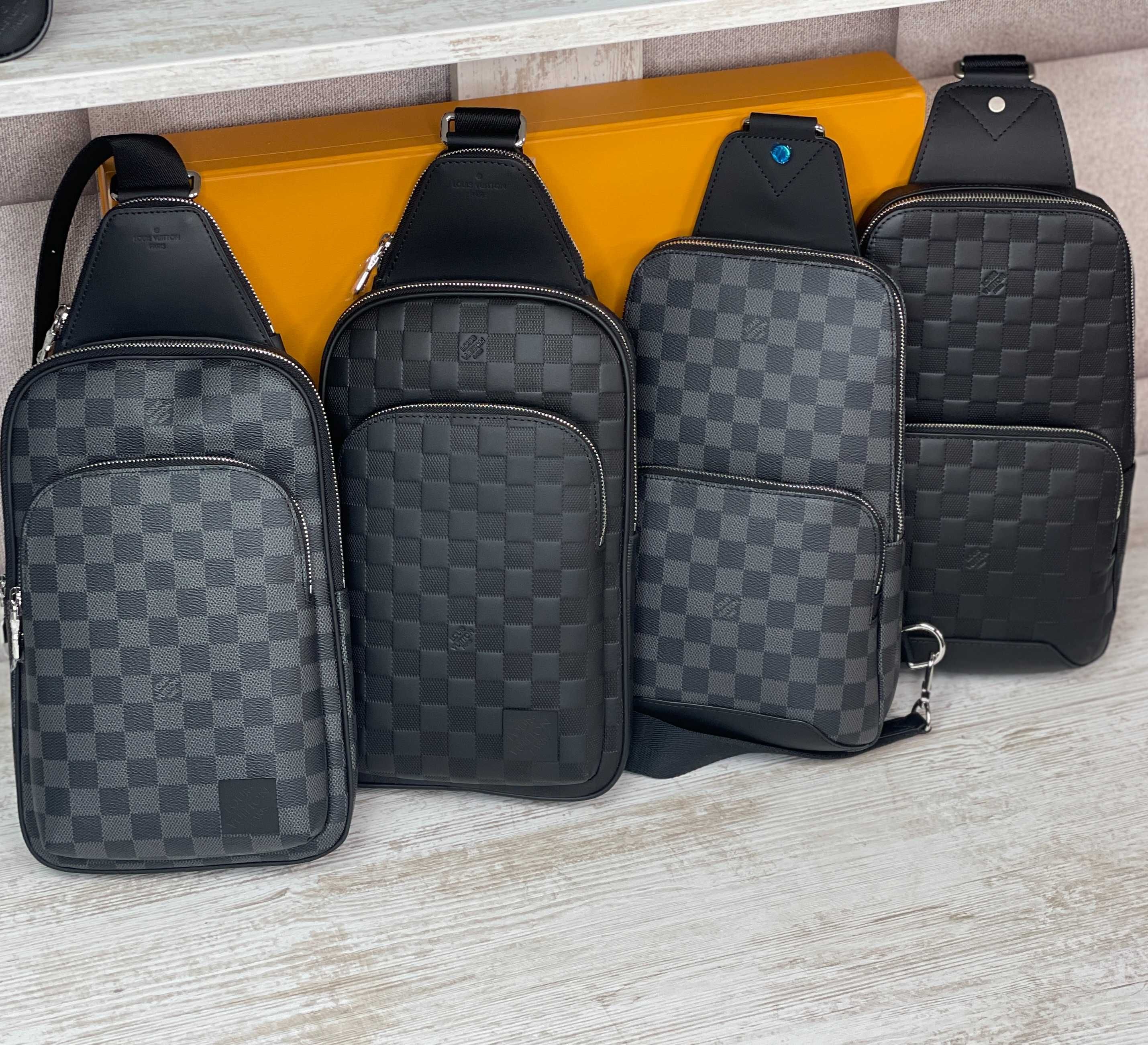 Мужская сумка Louis Vuitton Avenue Sling Bag Damier Graphite