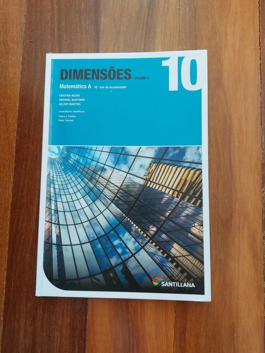 Dimensões 10 - Matemática - 10º ano - Manual (3 volumes] NOVOS