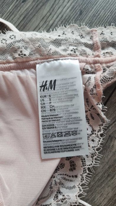 [Nowy z metka] Koronkowy biustonosz H&M, roz. S (75 B)