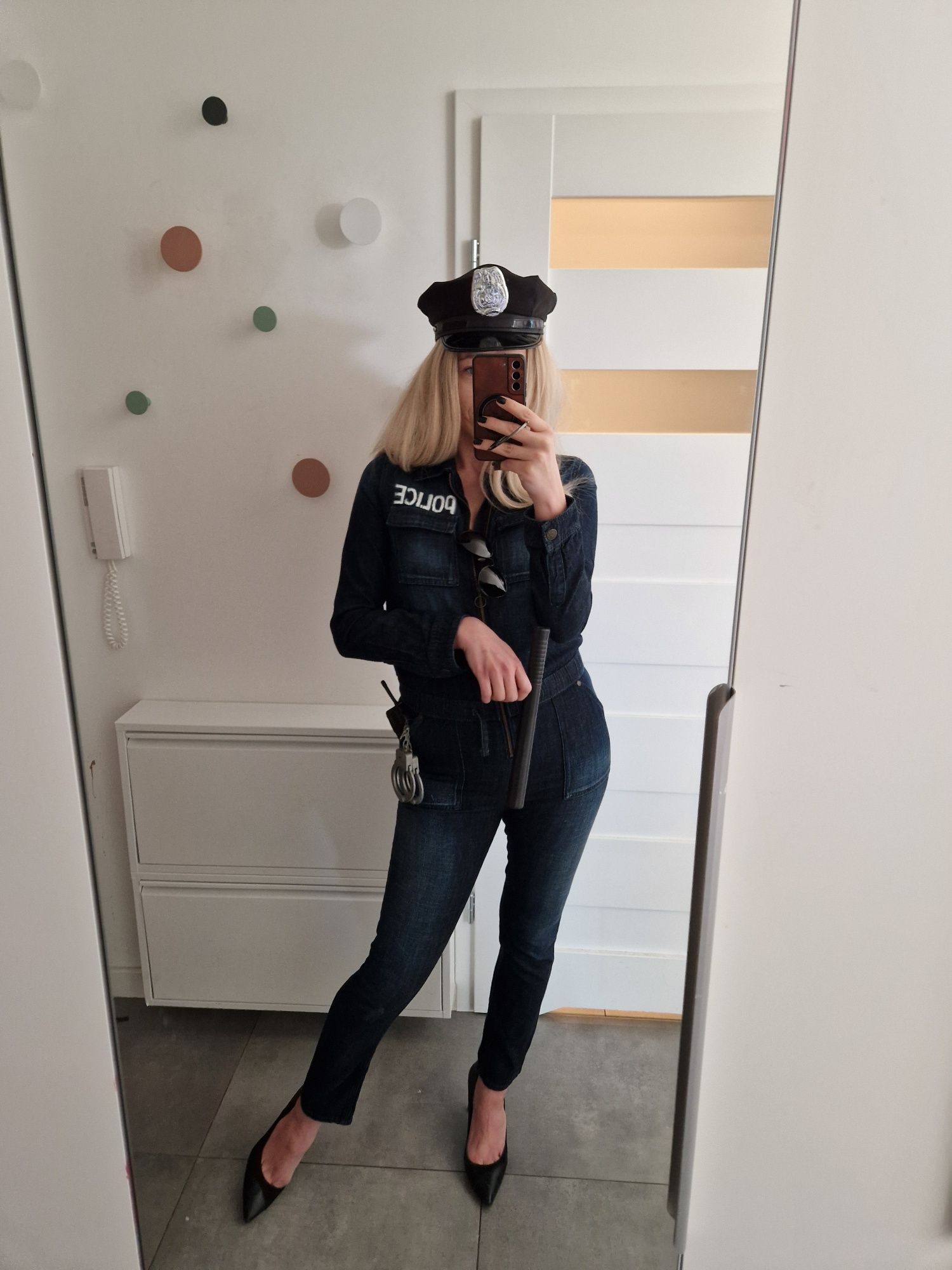 XS 34 S 36 przebranie strój karnawałowy policjantka bal przebierańców
