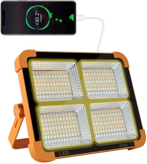 Solar LED light Прожектор,фонар,Сонячна панель з павербанком 12000mAh