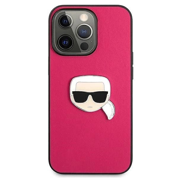 Etui Karl Lagerfeld Leather Ikonik Karl's Head Metal na iPhone 13 Pro