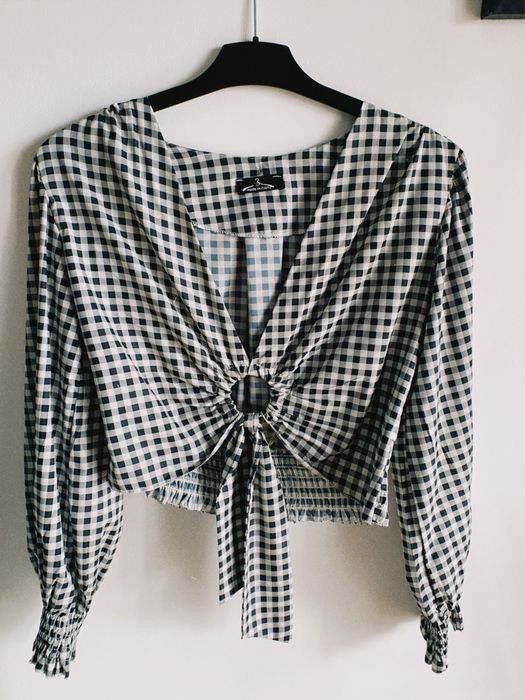 Blusa manga comprida Xadrez