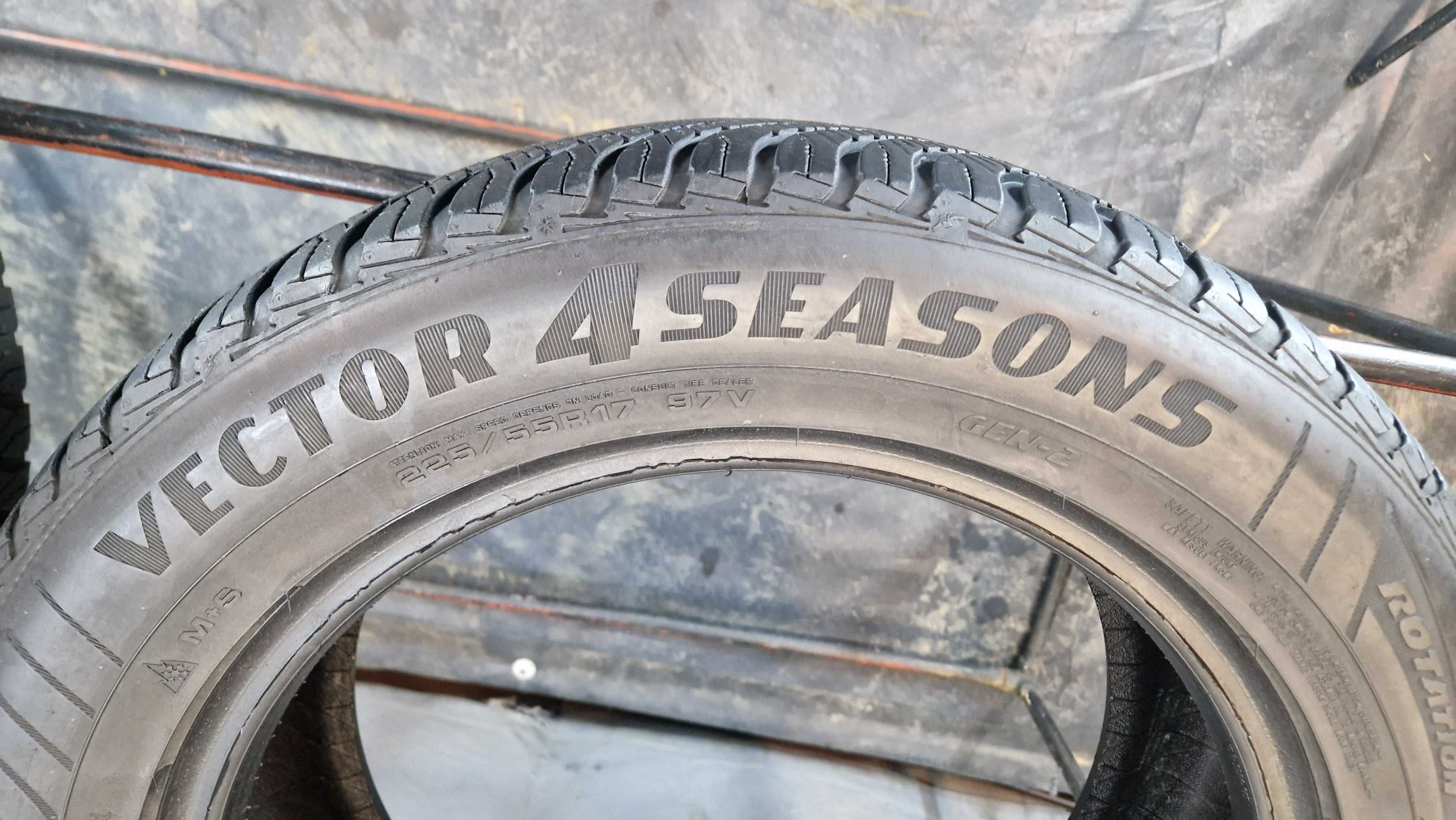 2x 225/55/17 Goodyear Vector 4 Seasons//SUPER STAN/SPRAWDŹ/WARTO