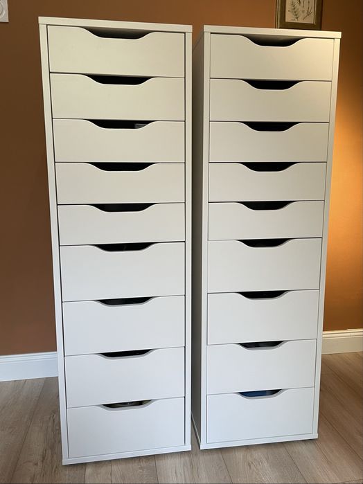 2 komody IKEA Alex 9 szuflad biuro komódka komoda biała