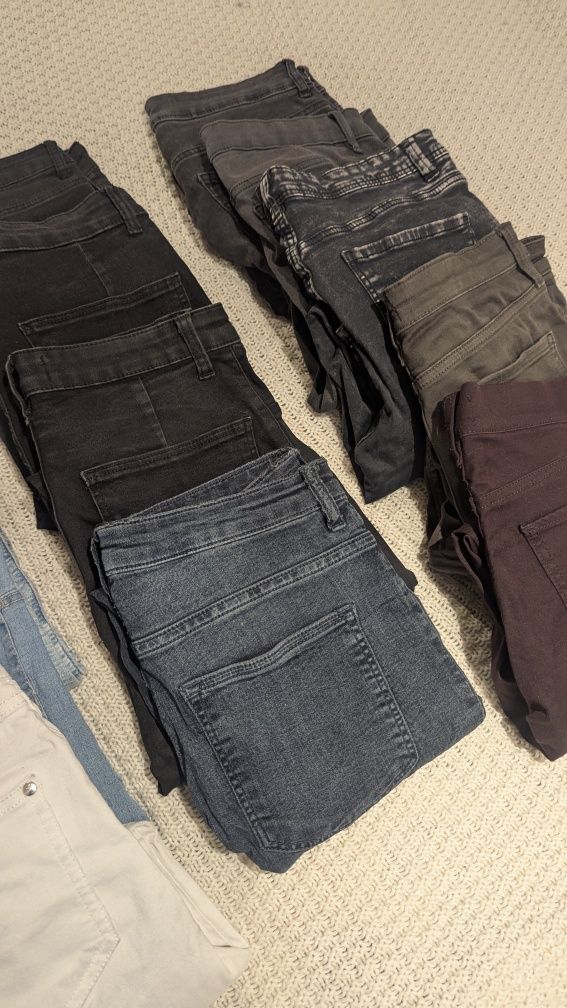 Paczka 14 spodni skinny jeans rurki ZARA H&M F&F SinSay 36-38