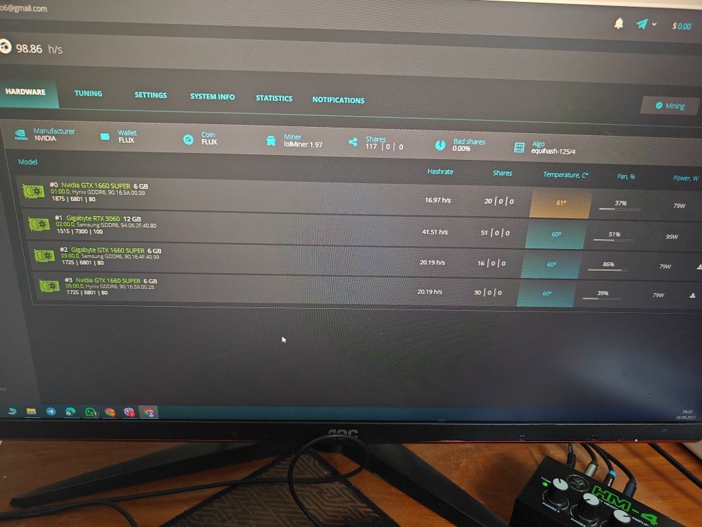 Gigabyte + Palit 1660 super