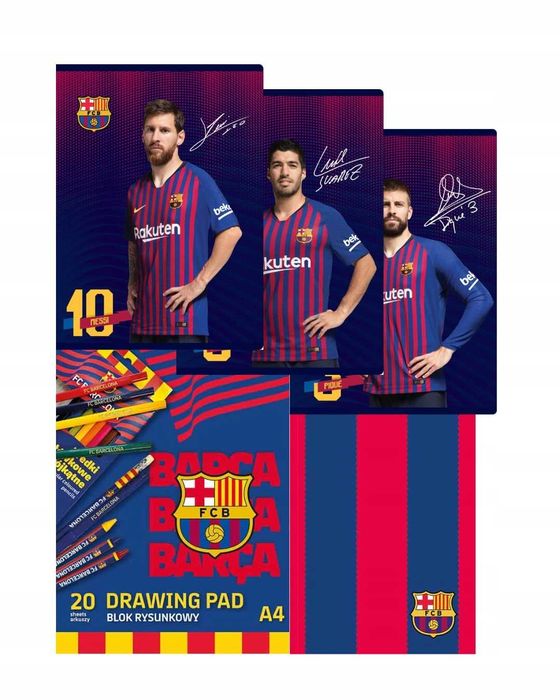 nowa wyprawka szkolna ASTRA FCBarcelona 19el. zestaw szkolny okazja fv