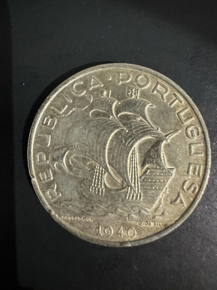 Lote de moedas 10 escudos prata - 1940/1954/1955