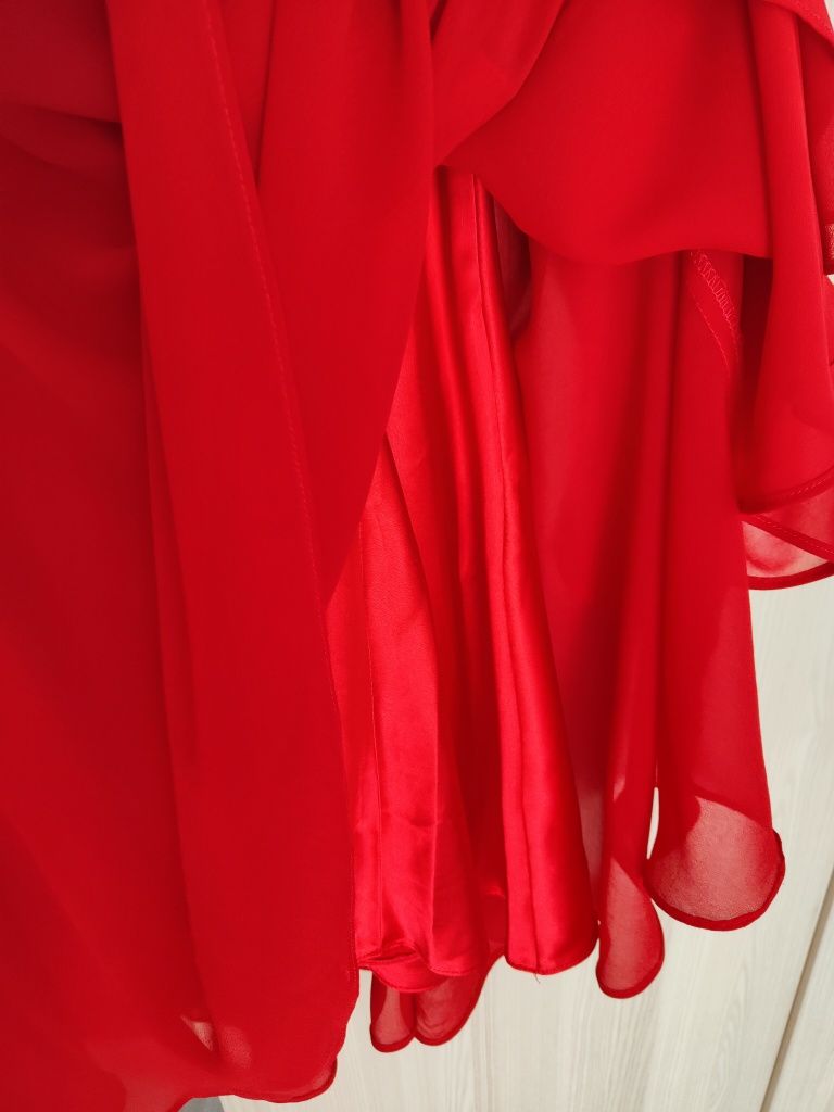 Czerwona sukienka koktajlowa, r.xS