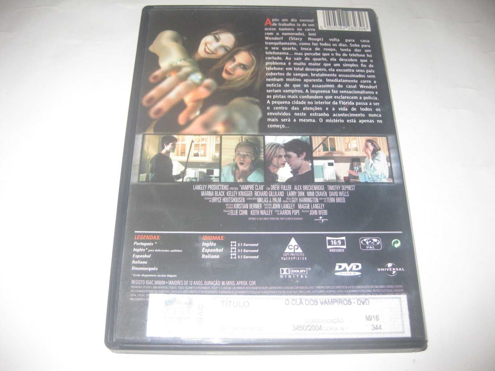 DVD "O Clã dos Vampiros" de John Webb/Raro!