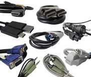 Кабелі живлення/ HDMI/ DisplayPort / AUX mini-Jack / type-c / VGA-VGA