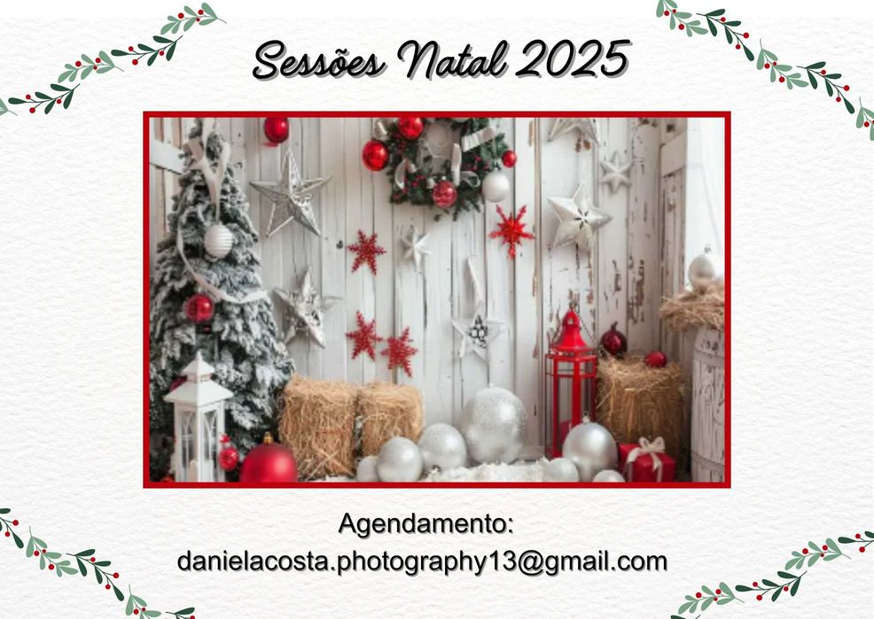 Sessões fotográficas de Natal 2025