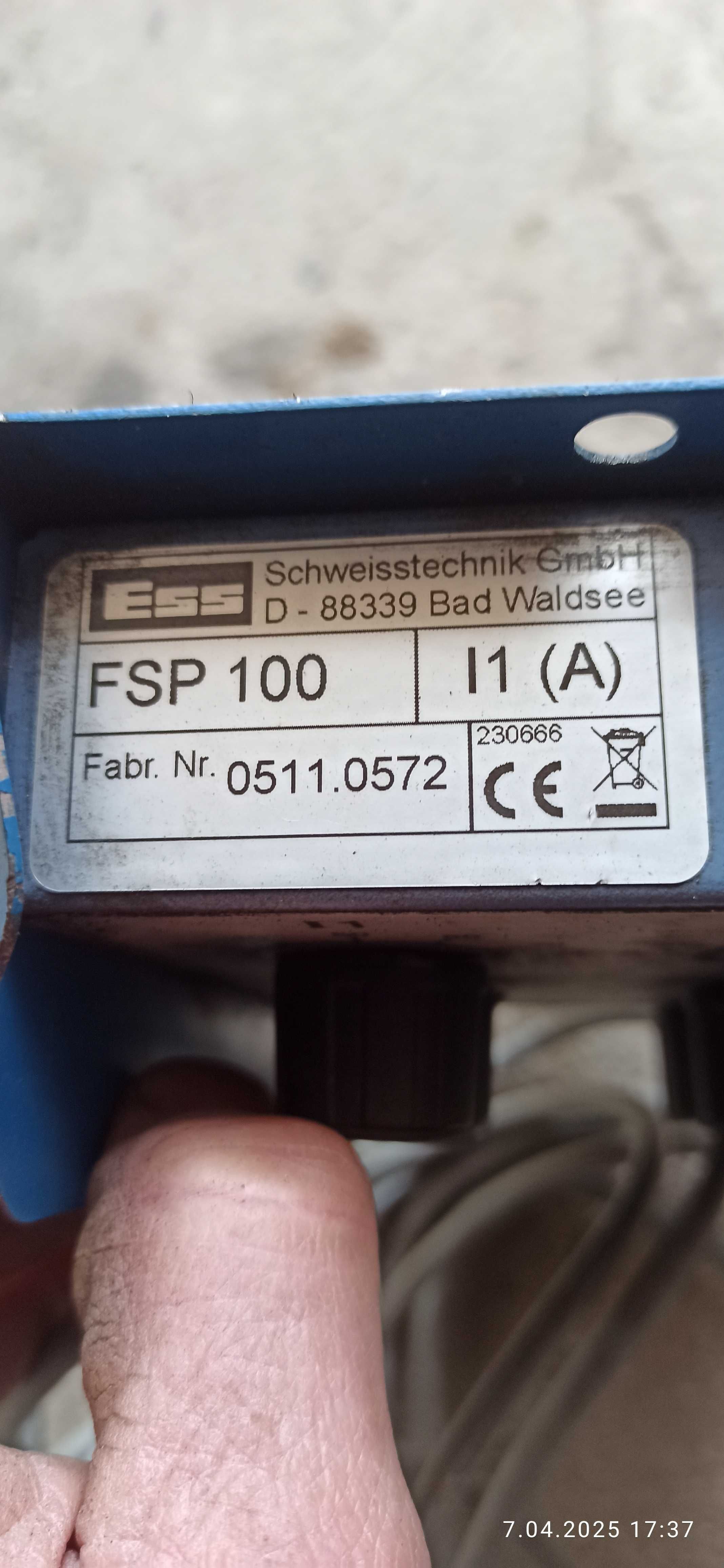 Pilot zdalnego sterowania spawarek ESS; FSP 100