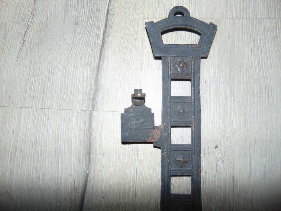 Secesyjne mosiężne ramiona lampa naftowa wys.32,5 cm.całość