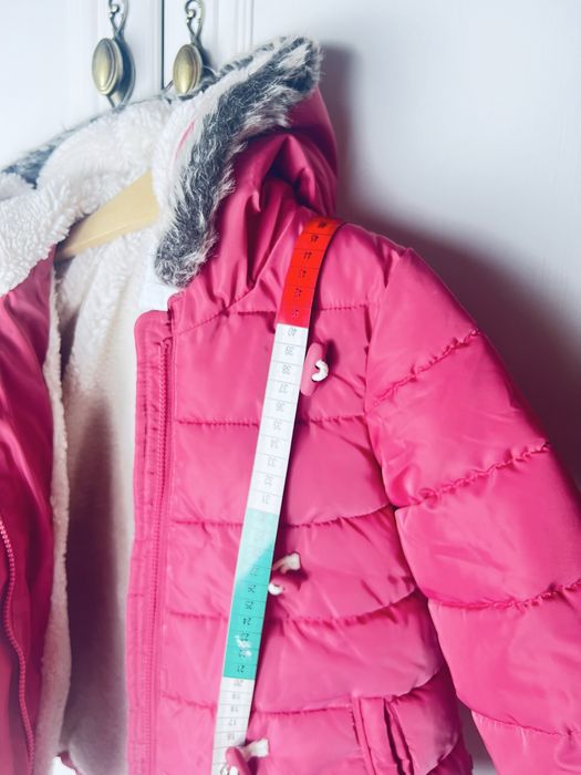 Jak nowa, bardzo ciepła kurtka dla księżniczki, kożuszek, Obaibi 80/86