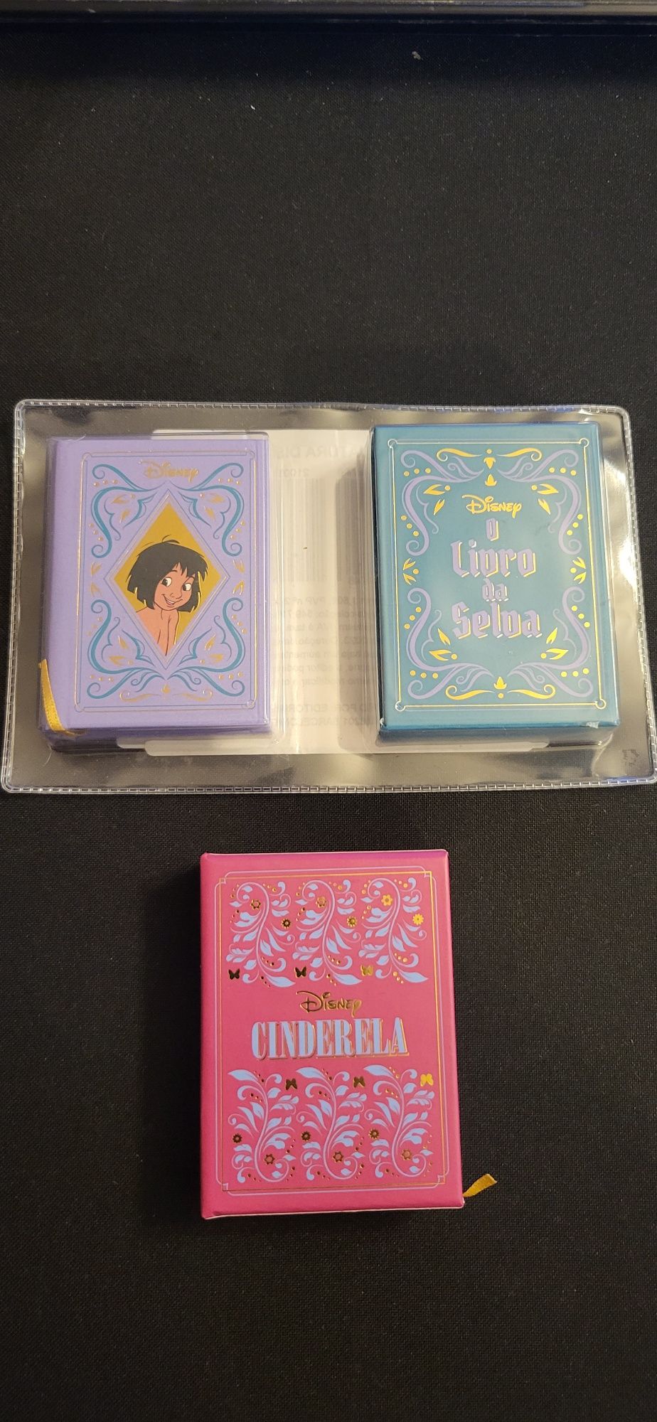 2 livros contos da disney o livro da selva e cinderela