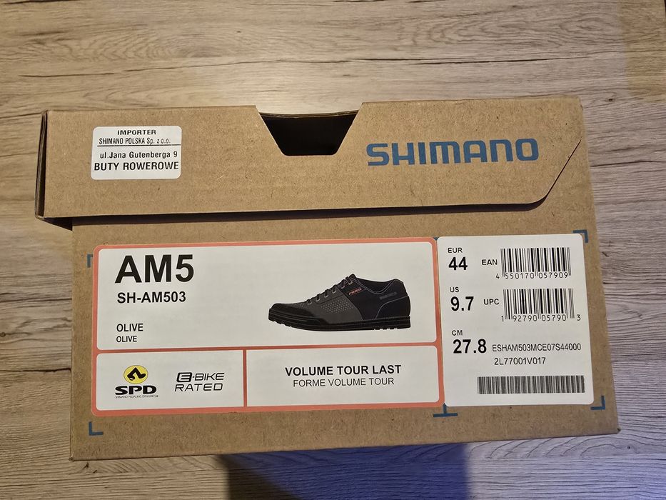 Buty Rowerowe Shimano SH-GR501 Oliwkowe Rozmiar 44 (43 1/3)+ nowe blok