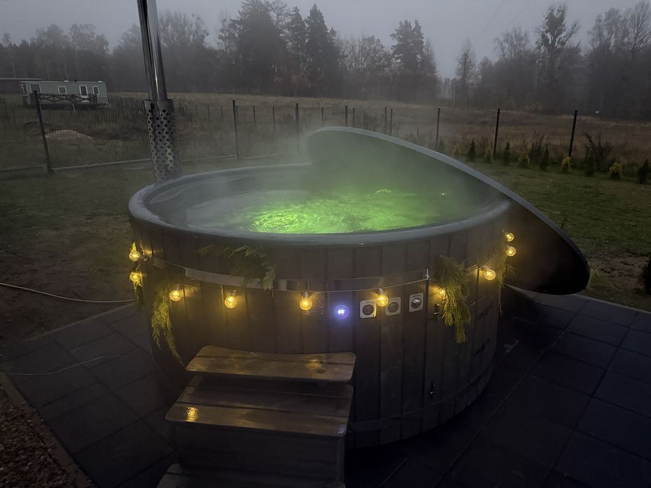 Domek całoroczny - Fuledzianka domki na Mazurach#MAZURY #jacuzzi/bania