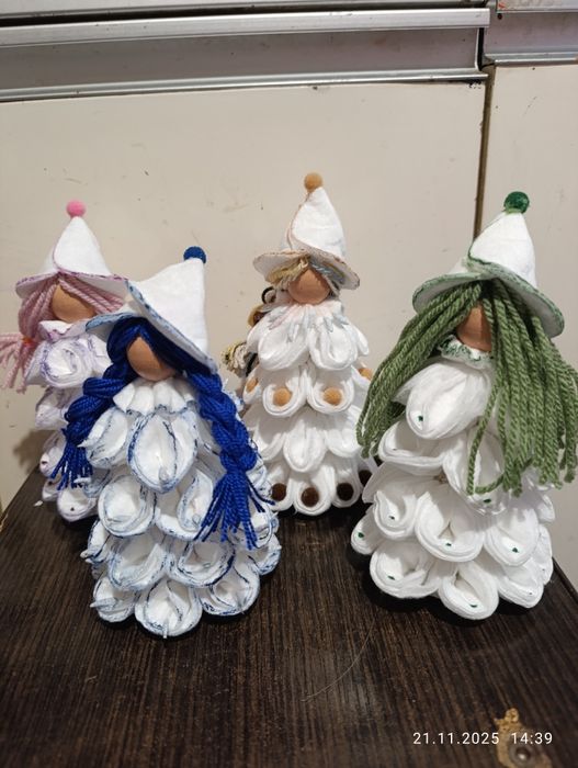 Очень красивые ватные куколки