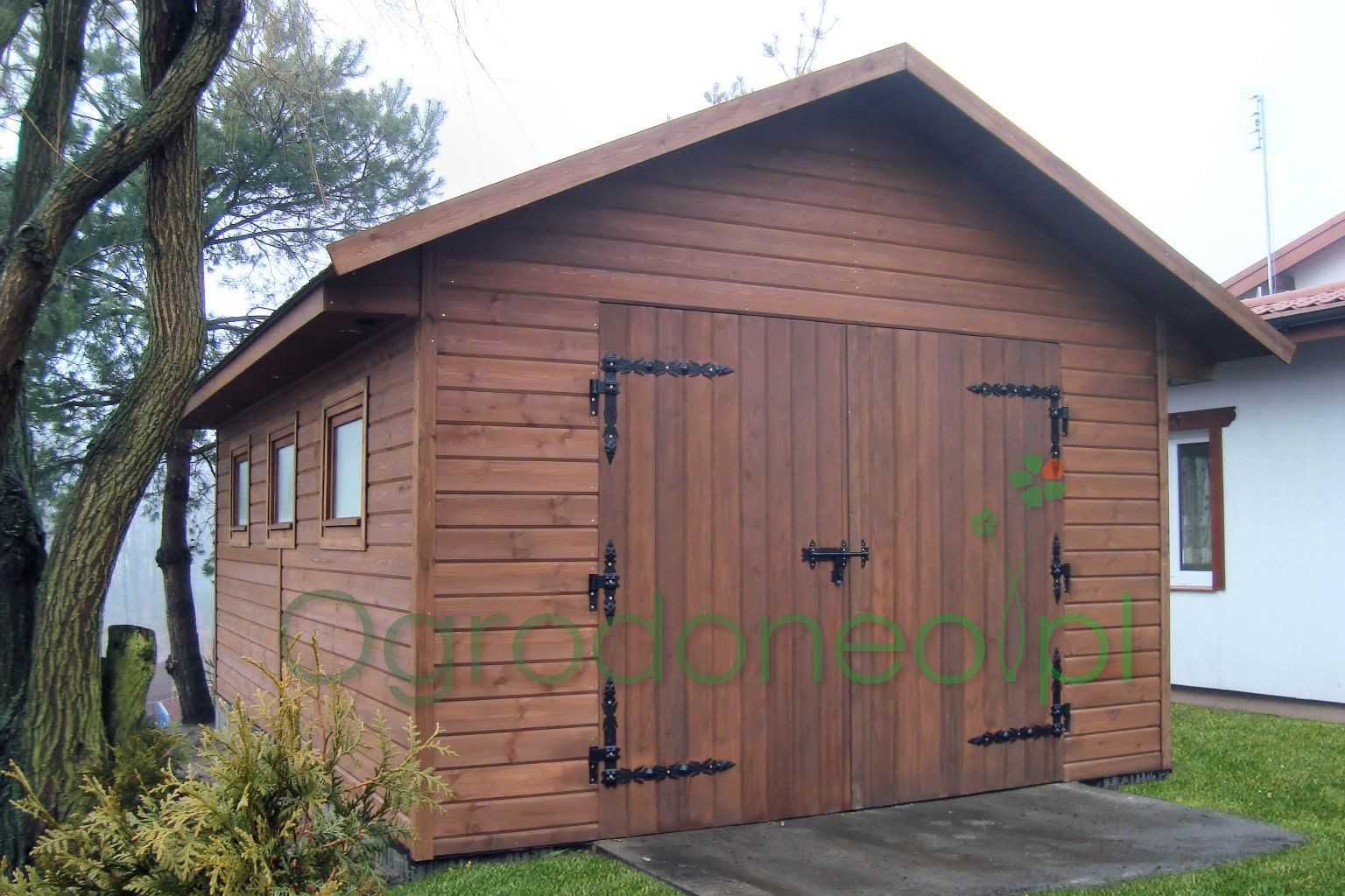 Solidny Garaż Drewniany 350x500 cm - PRODUCENT