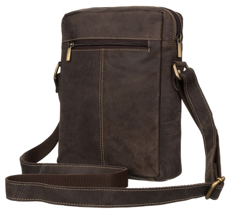 skórzana listonoszka męska z kieszonkami - always wild