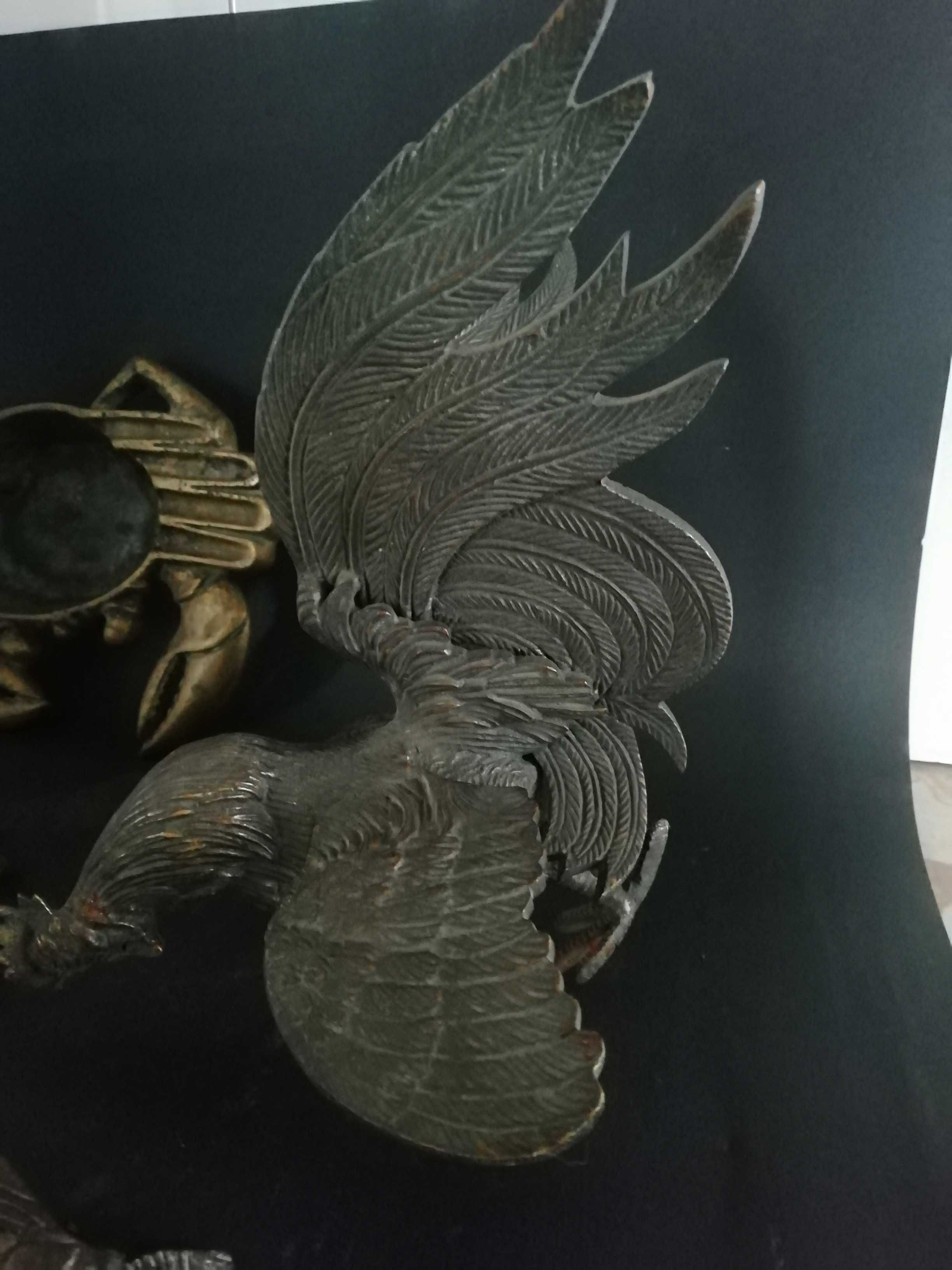 Navalheiras, galo e mosca em bronze português-Anos 60/70