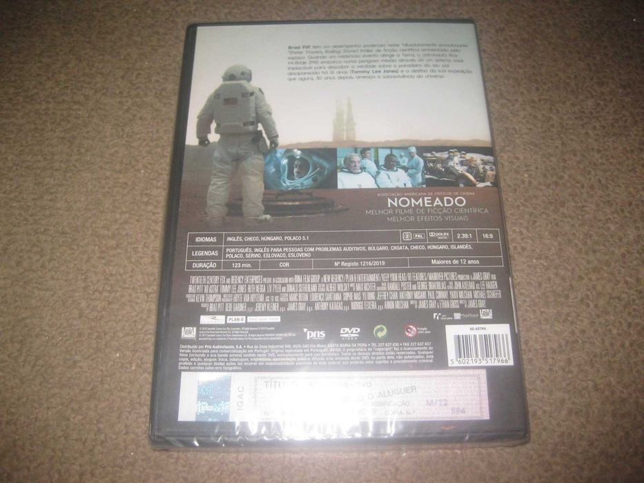 DVD "Ad Astra" com Brad Pitt/Selado!