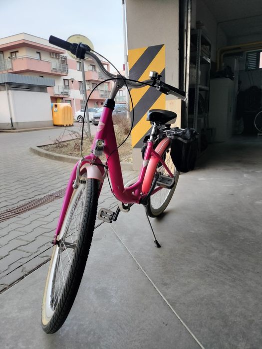 Rower damski kolor malinowy