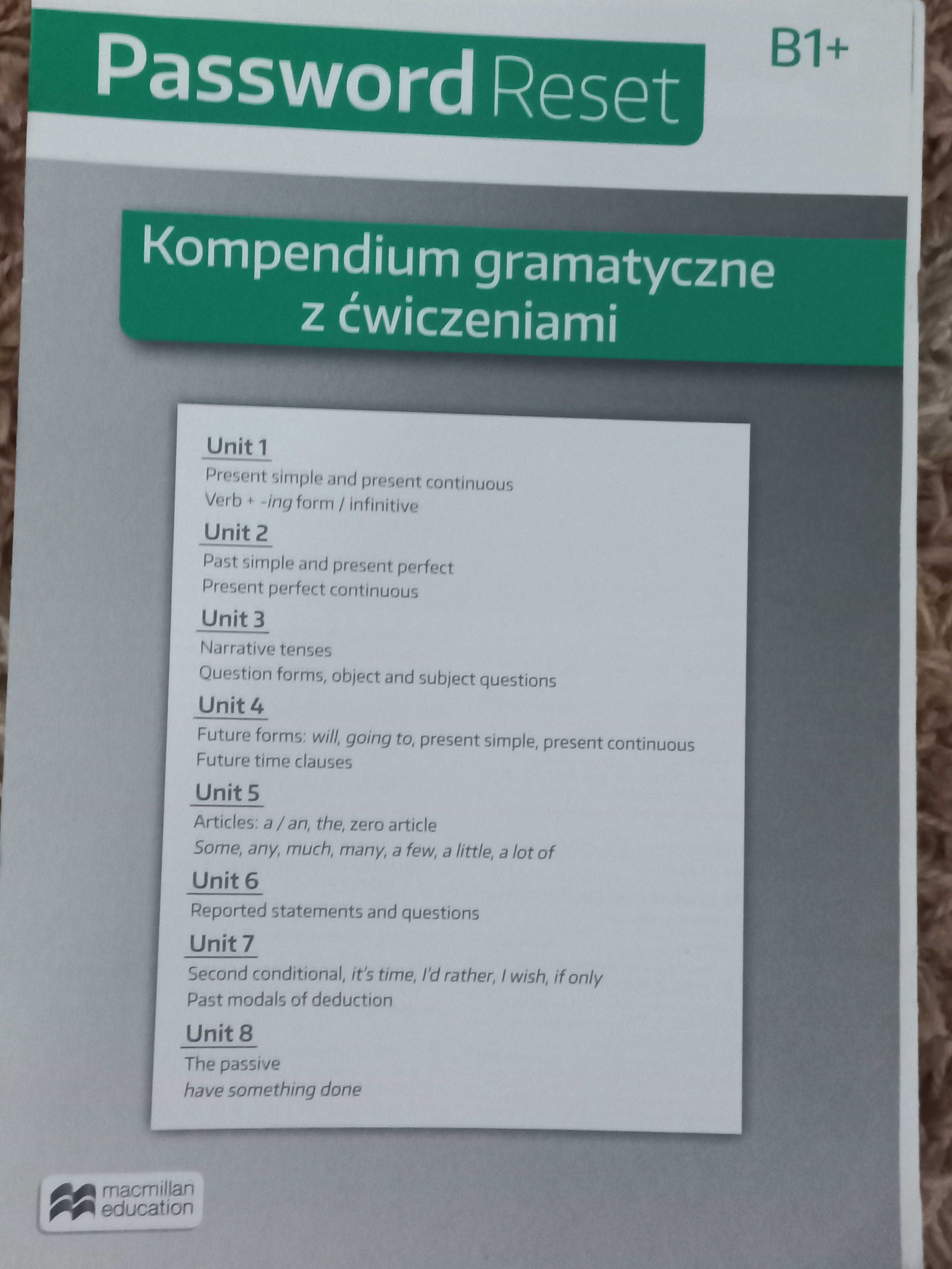 Password resset B1+ zestaw podręcznik + ćwiczenia + kompedium