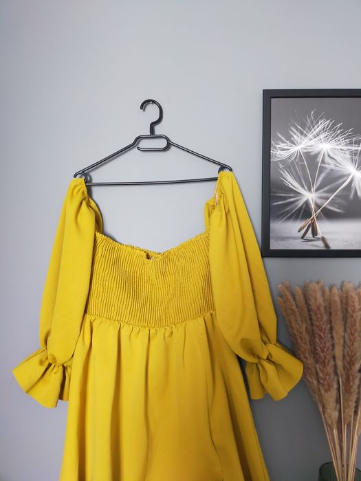 Sukienka ASOS sukienka midi #hiszpanka #XL #muszdardowa