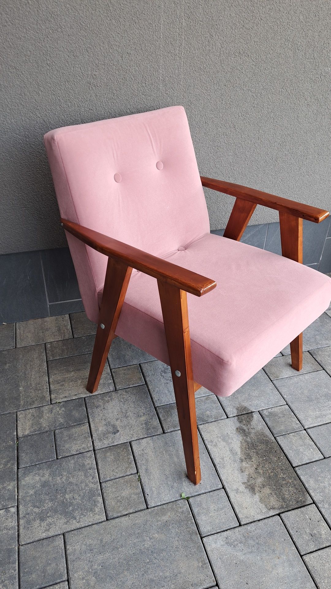 Dwa fotele lisek prl vintage odnowione