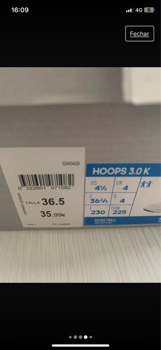 Tenis adidas criança novos tamanho 36