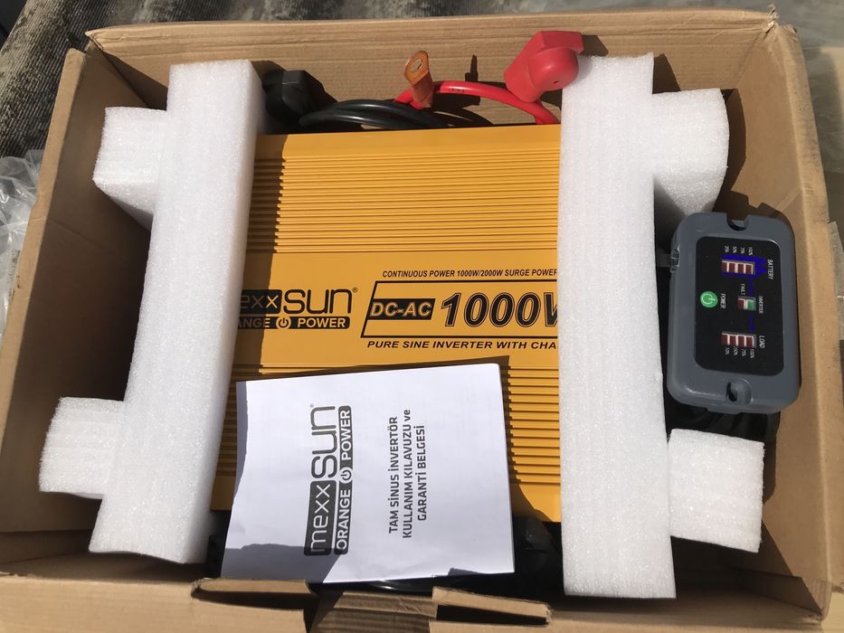 Інвертор MEXXSUN YX-1000W-CS 12V-220V чиста синусоїда і зарядка.