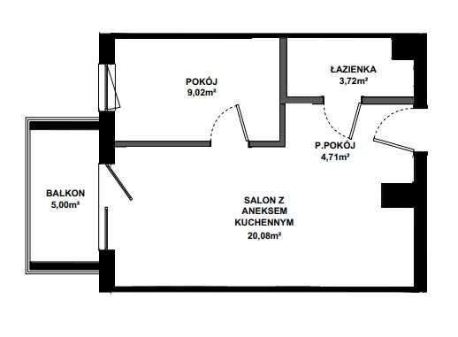 Sprzedaż 2-pok. mieszkania 38,85 m² – Rezerwacja do 4 listopada