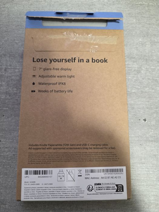 Kindle Paperwhite. 2025. 12 пок. 16Гб. Новий. Зелений. Гарантія