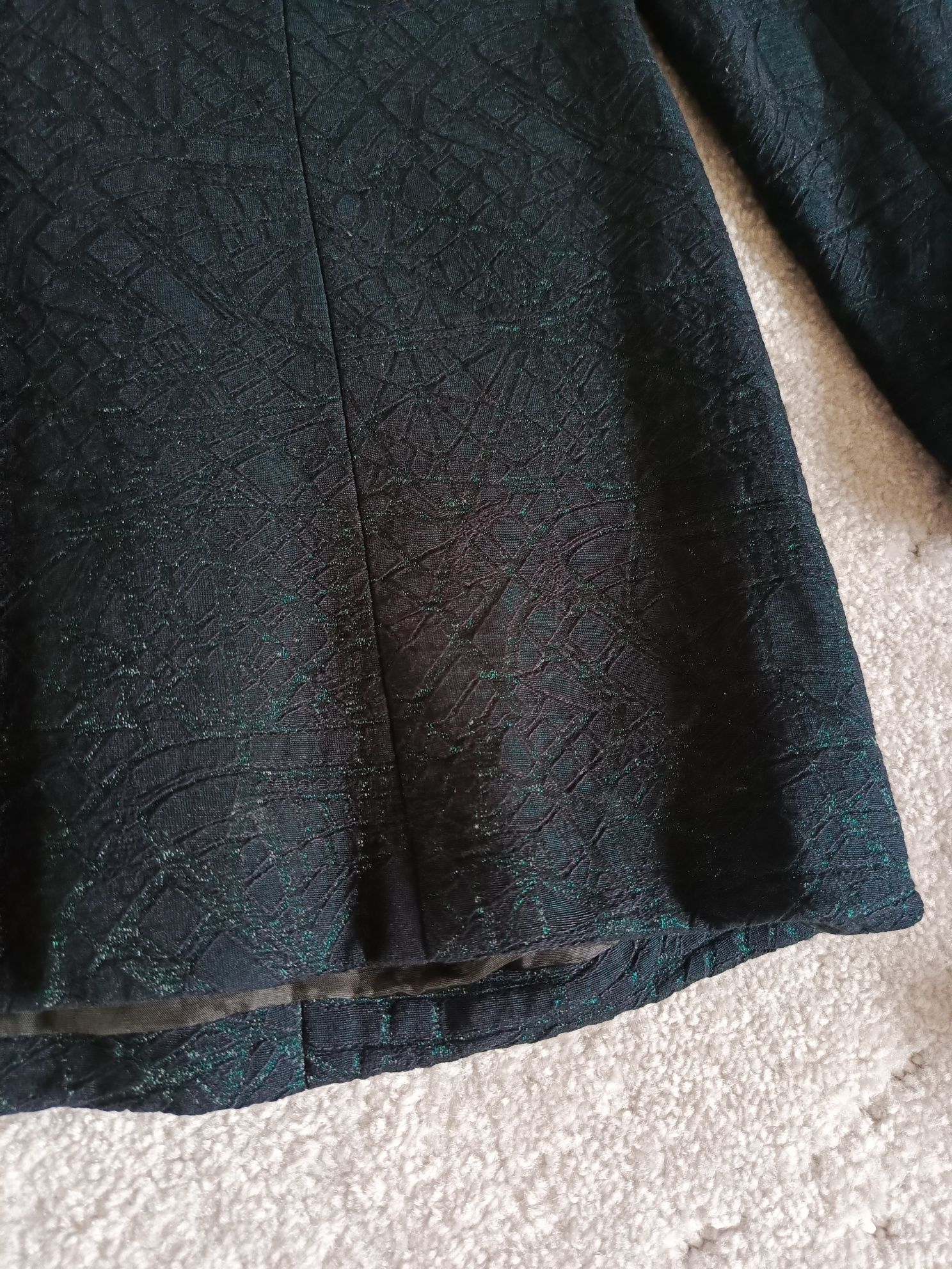 marynarka elegancka czarna żakardowa vintage Idem rozmiar 38