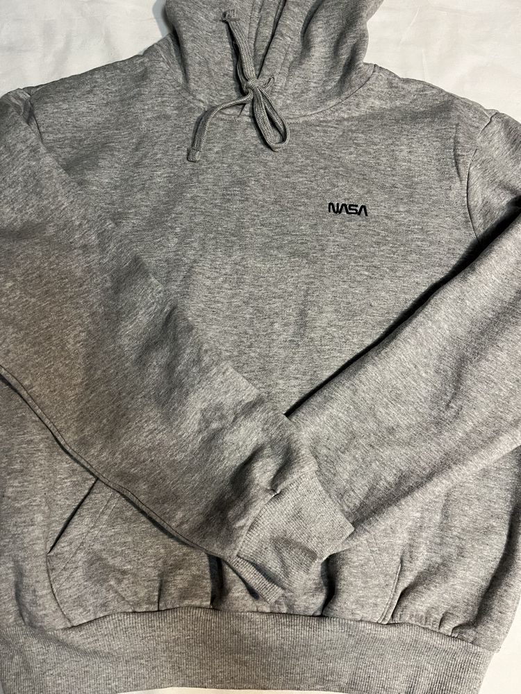 Szara bluza z kapturem Nasa H&M S