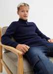 B.P.C sweter młodzieżowy ze stójką granatowy ^176/182