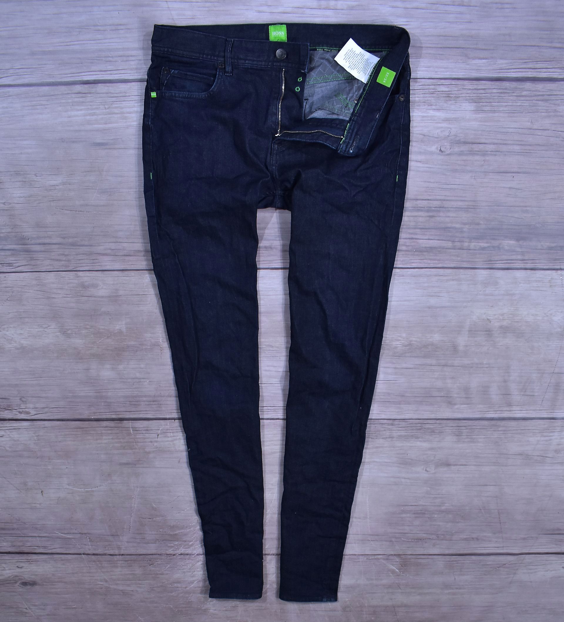 HUGO BOSS Green Męskie Spodnie Jeansowe W32 L34