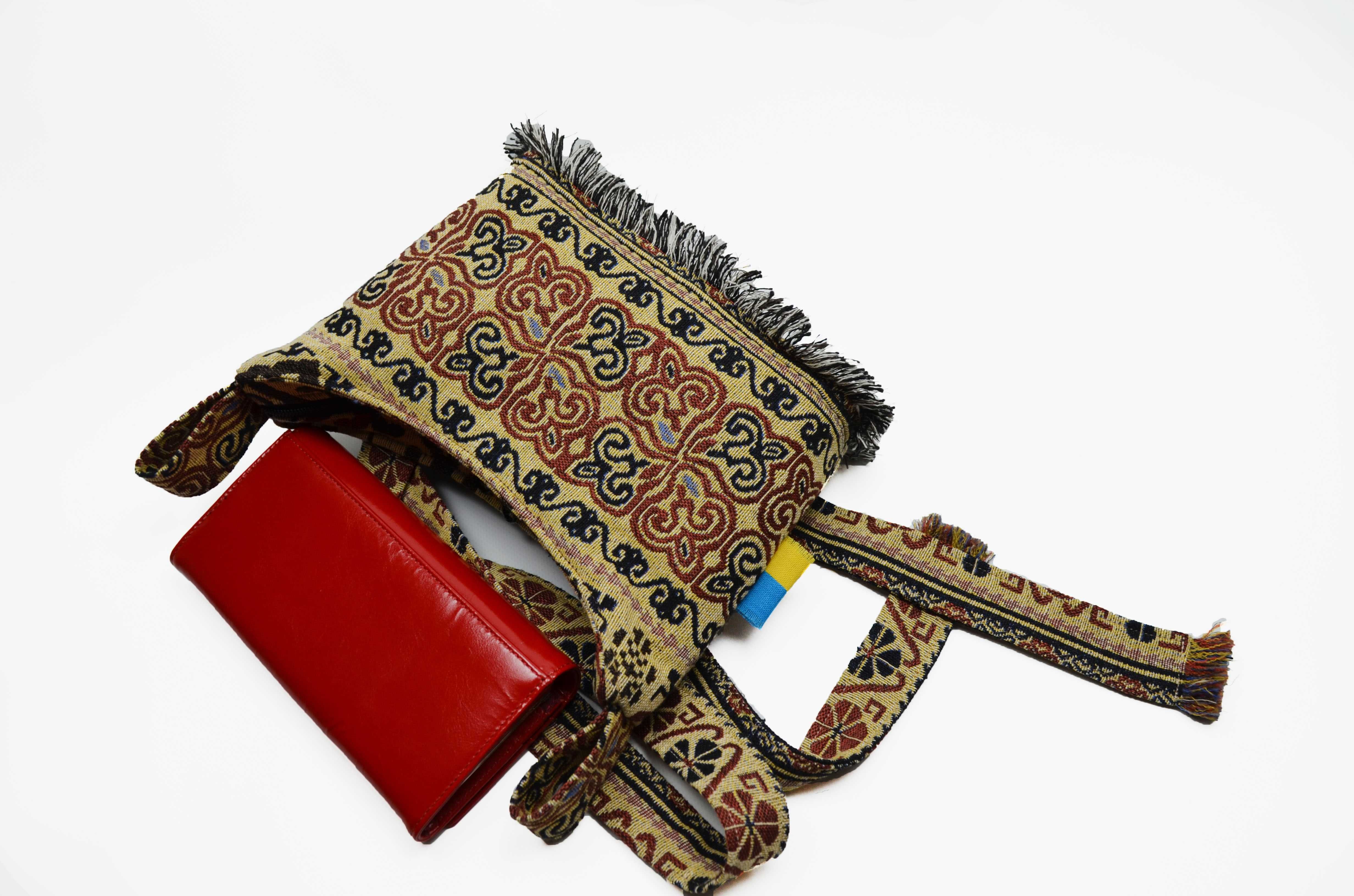 Гобеленова сумочка кросбоді "Ільза В " ручна робота в етно стилі.