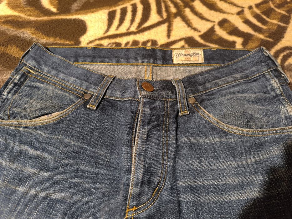 Spodnie jeansowe męskie granatowe Wrangler ACE  W32 L34