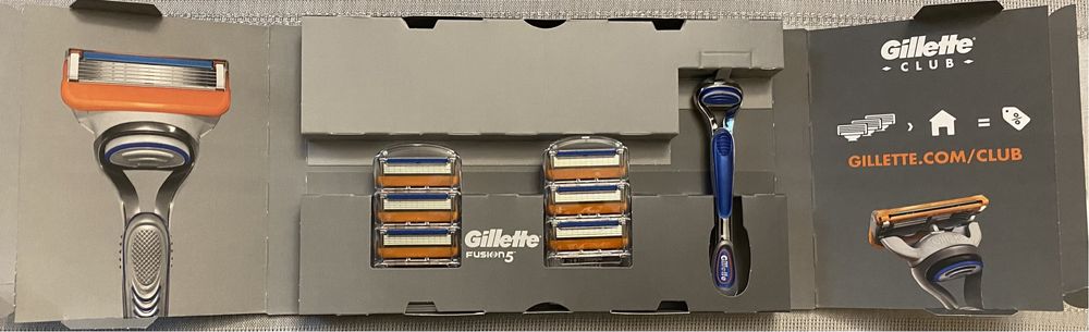 Wkłady Gillette Fusion 6 sztuk + rączka