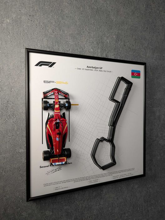 Bburago з Рамкою F1 Ferrari / Azerbaijan GP #16 Charles Leclerc SF-24