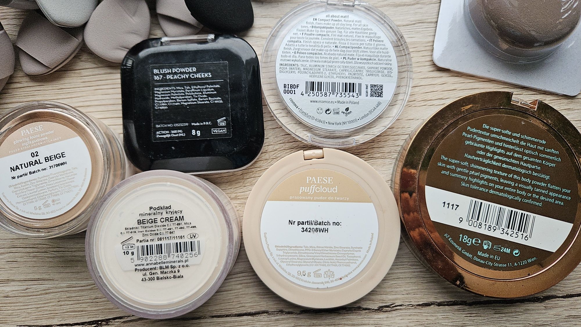 Zestaw puder annabelle mineralny paese rubycell gąbka