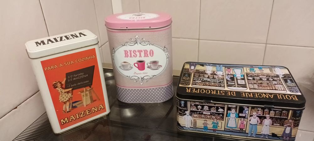 3 latas vintage de coleção