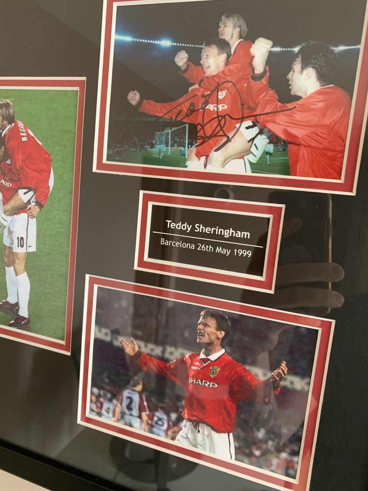 Teddy Sheringham Manchester United autograf + certyfikat prezent