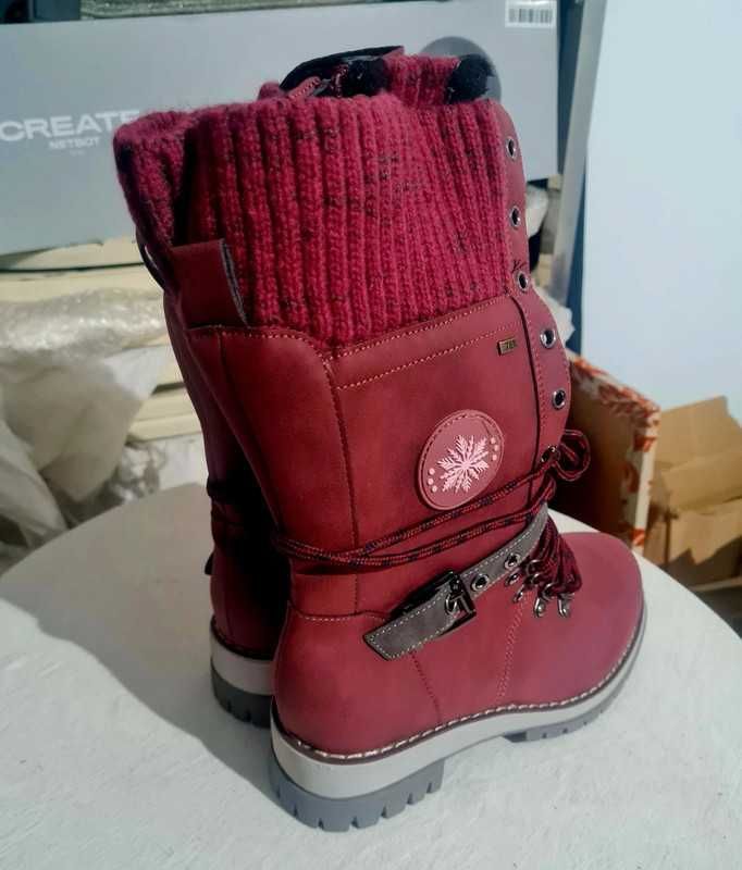 Botas cano burgundy/grená/bordeaux